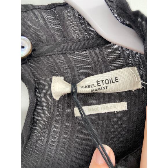 Isabel Marant Etoile Odea Fit & Flare Black Long Sleeve Knee Length Dress NWT - Picture 7 of 8